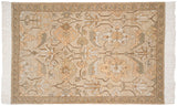 Vintage Armenian Sultanabad design carpet, beige field with oversized Herati palmettes and geometric vines.