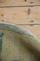 Armenian hand-knotted rug, intact side cord selvage, plush pile, blue and rust border.
