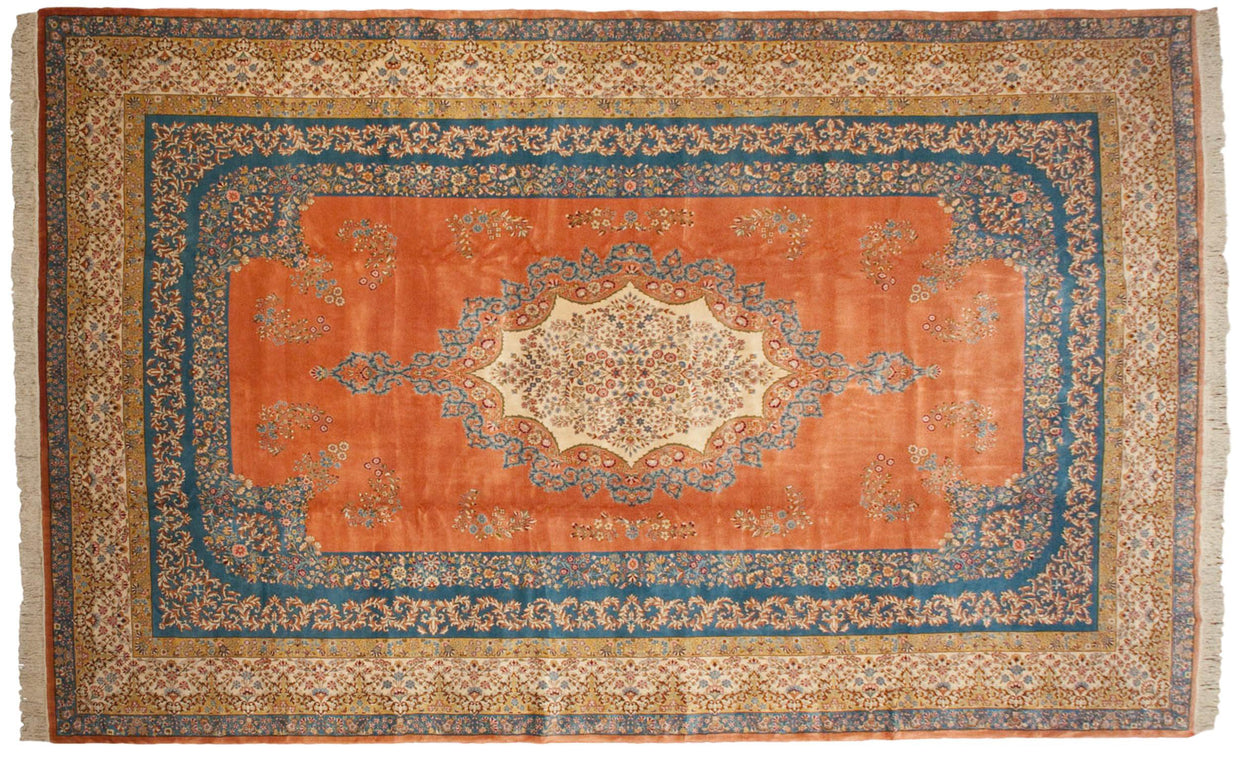 12x18.5 Vintage Bulgarian Kerman Design Carpet // ONH Item mc001483
