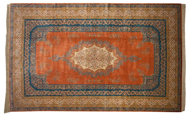 12x18.5 Vintage Bulgarian Kerman Design Carpet // ONH Item mc001483 Image 1
