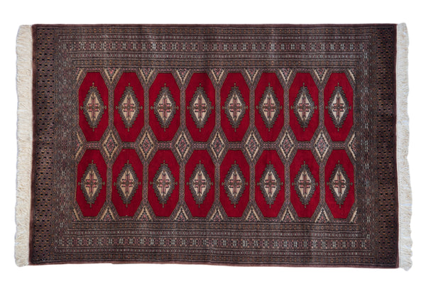 4x6 Vintage Fine Pakistani Turkmen Design Rug // ONH Item mc001489