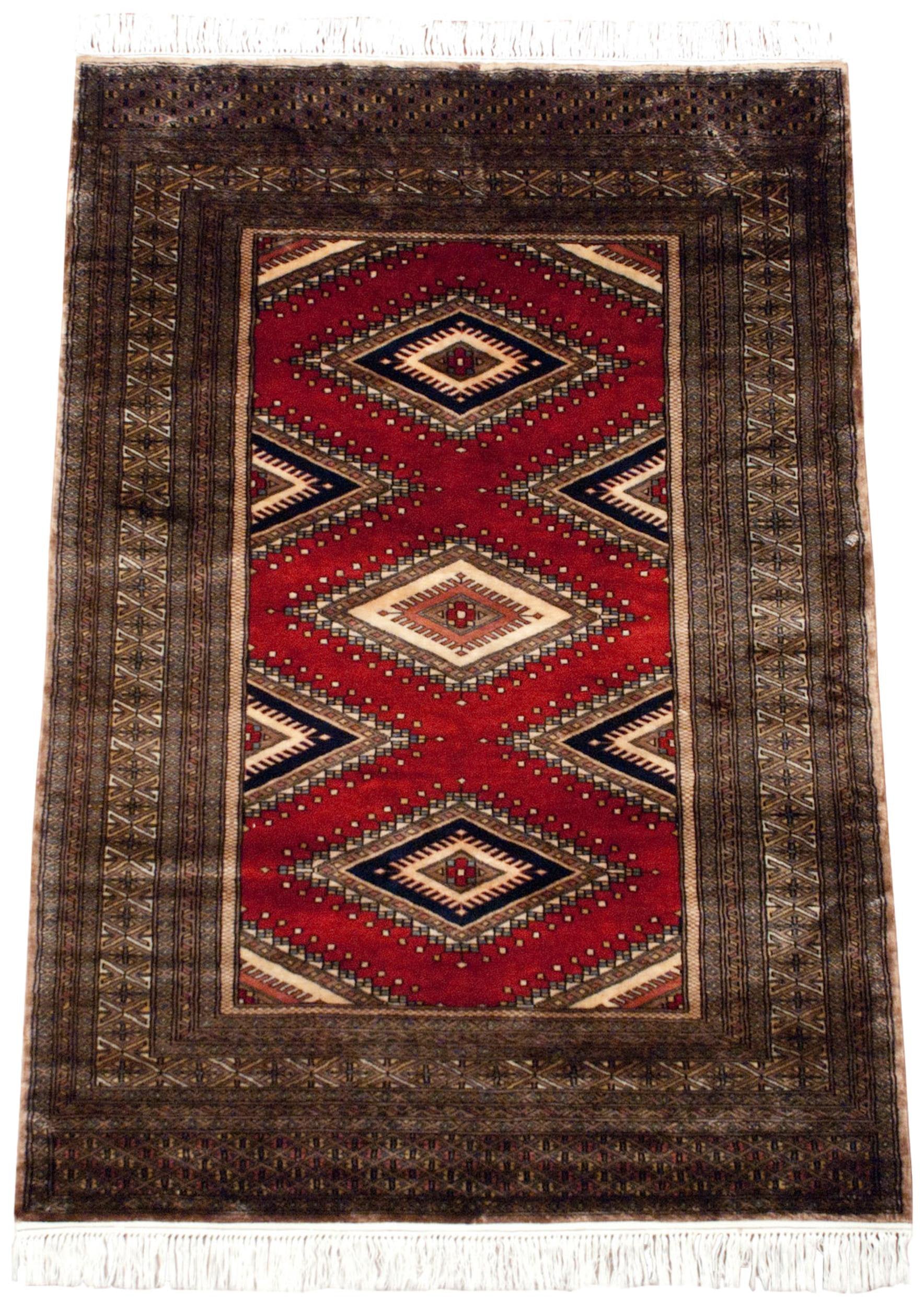 4x6 Vintage Fine Pakistani Turkmen Design Rug // ONH Item mc001490 Image 1