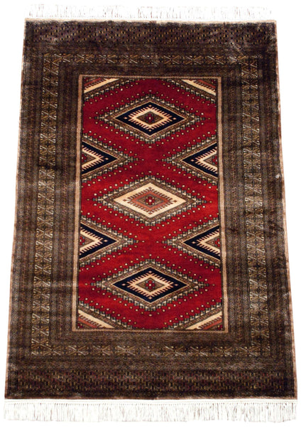 4x6 Vintage Fine Pakistani Turkmen Design Rug // ONH Item mc001490 Image 1