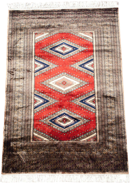 4x6 Vintage Fine Pakistani Turkmen Design Rug // ONH Item mc001490 Image 2