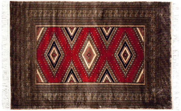 4x6 Vintage Fine Pakistani Turkmen Design Rug // ONH Item mc001490 Image 3