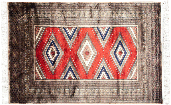 4x6 Vintage Fine Pakistani Turkmen Design Rug // ONH Item mc001490 Image 4