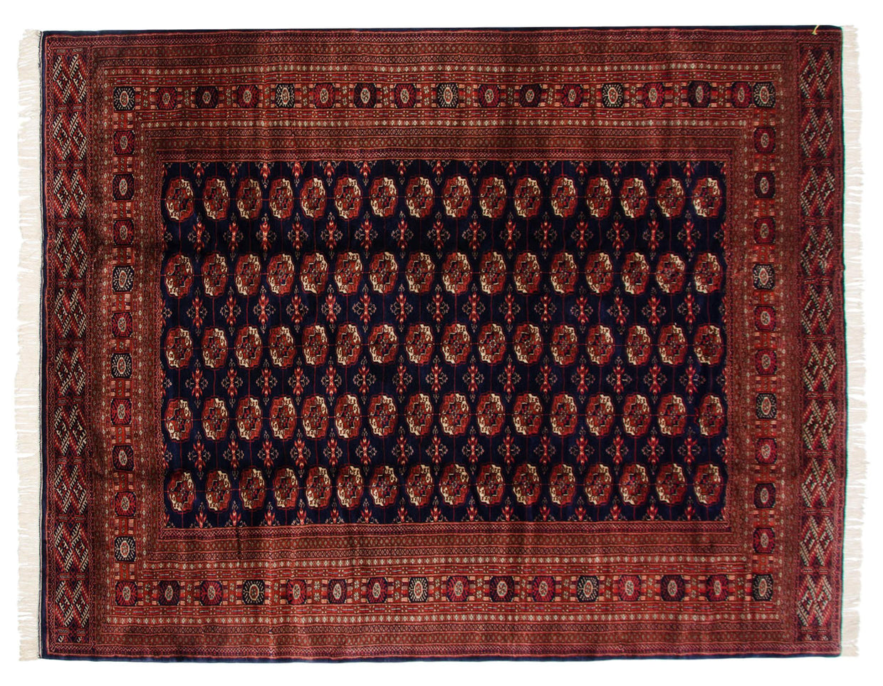9x11.5 Vintage Fine Bokhara Carpet // ONH Item mc001492