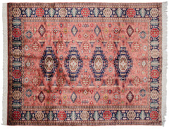 8x10.5 Vintage Fine Pakistani Caucasian Design Carpet // ONH Item mc001494 Image 8