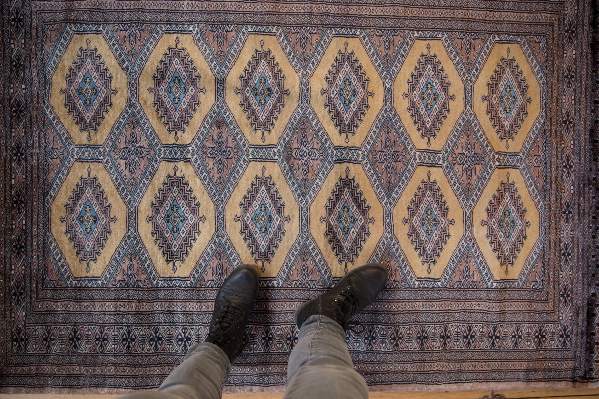 4x6 Vintage Fine Pakistani Turkmen Design Rug // ONH Item mc001497 Image 1