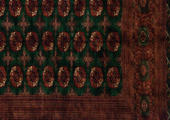 12x12.5 Vintage Fine Bokhara Square Carpet // ONH Item mc001500 Image 5