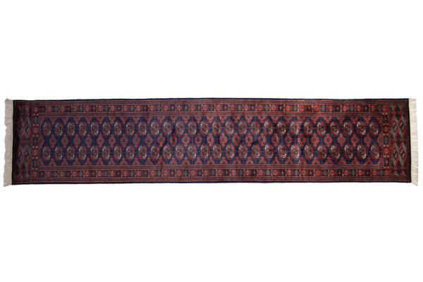 2.5x12 Vintage Fine Bokhara Rug Runner // ONH Item mc001508