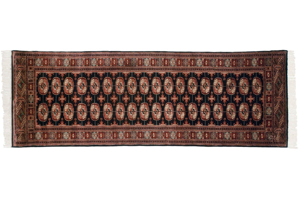 2.5x8 Vintage Fine Bokhara Rug Runner // ONH Item mc001509