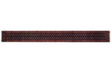 Vintage Fine Bokhara rug runner with rows of gul medallions on a navy blue and rust ground.