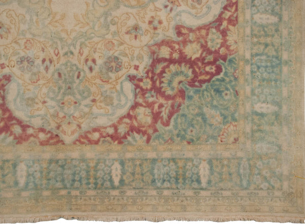 6x9 Vintage Distressed Bulgarian Kerman Design Carpet // ONH Item mc001514 Image 3