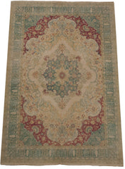 6x9 Vintage Distressed Bulgarian Kerman Design Carpet // ONH Item mc001514 Image 8