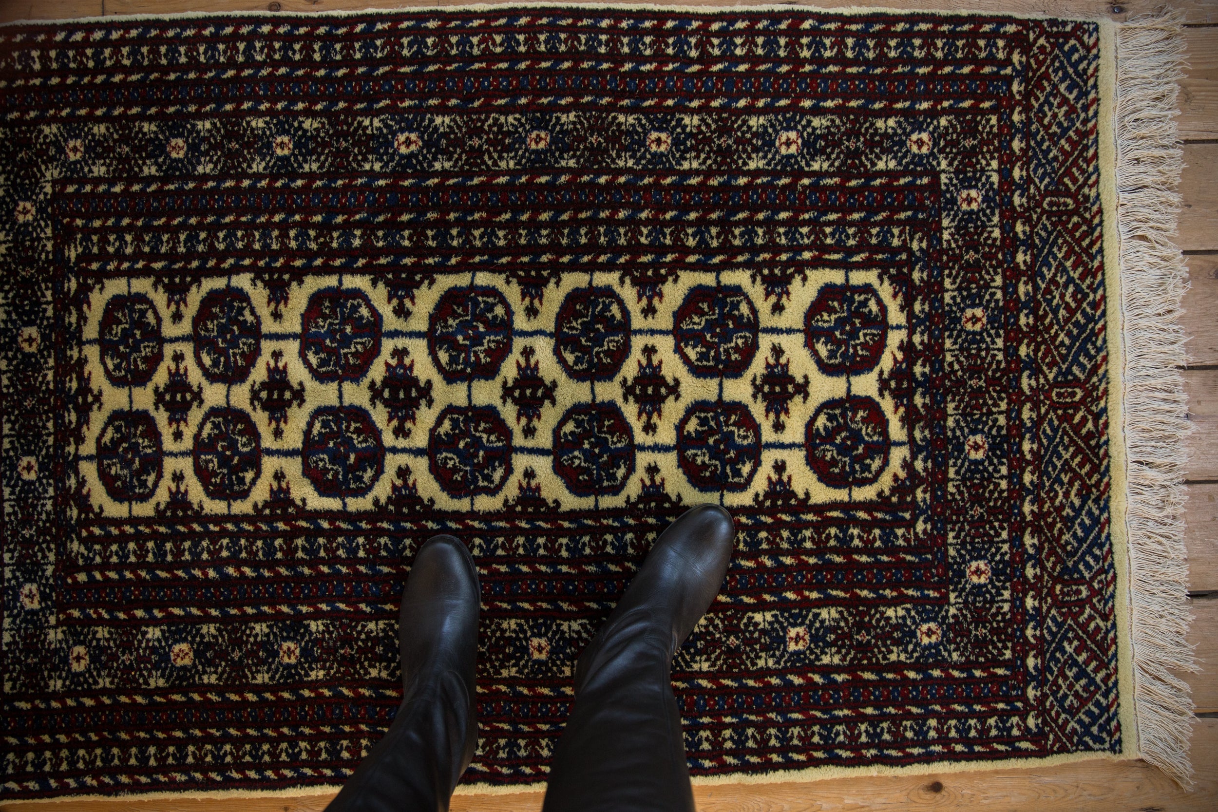 3x5 Vintage Indian Bokhara Design Rug // ONH Item mc001515 Image 1