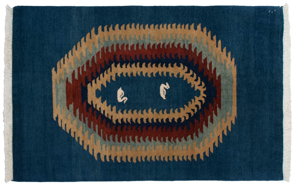 4x6 Vintage Indian Qashqai Design Rug // ONH Item mc001517