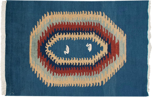 4x6 Vintage Indian Qashqai Design Rug // ONH Item mc001517 Image 4