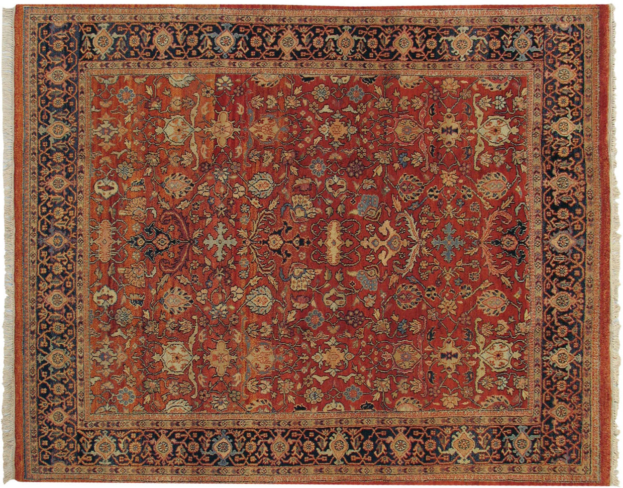 8x10 Vintage Indian Mahal Design Carpet // ONH Item mc001522
