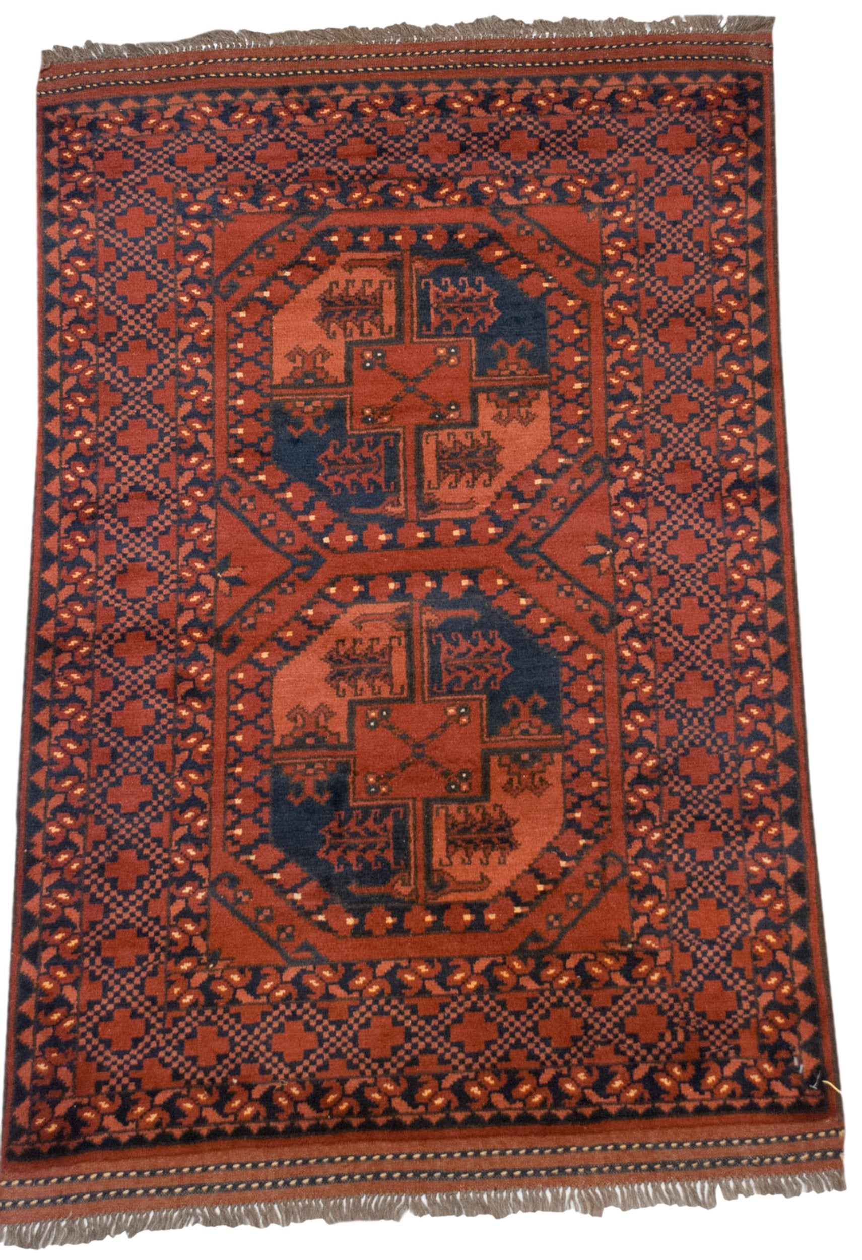 2.5x4.5 Vintage Pakistani Ersari Design Rug // ONH Item mc001531 Image 1