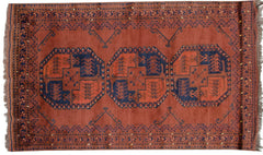 3.5x5.5 Vintage Pakistani Ersari Design Rug // ONH Item mc001532