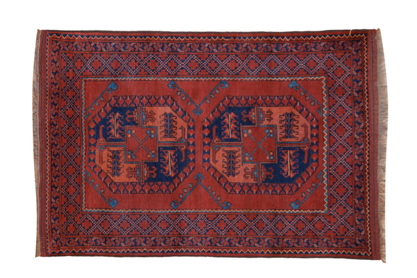 3.5x5 Vintage Pakistani Ersari Design Rug // ONH Item mc001533