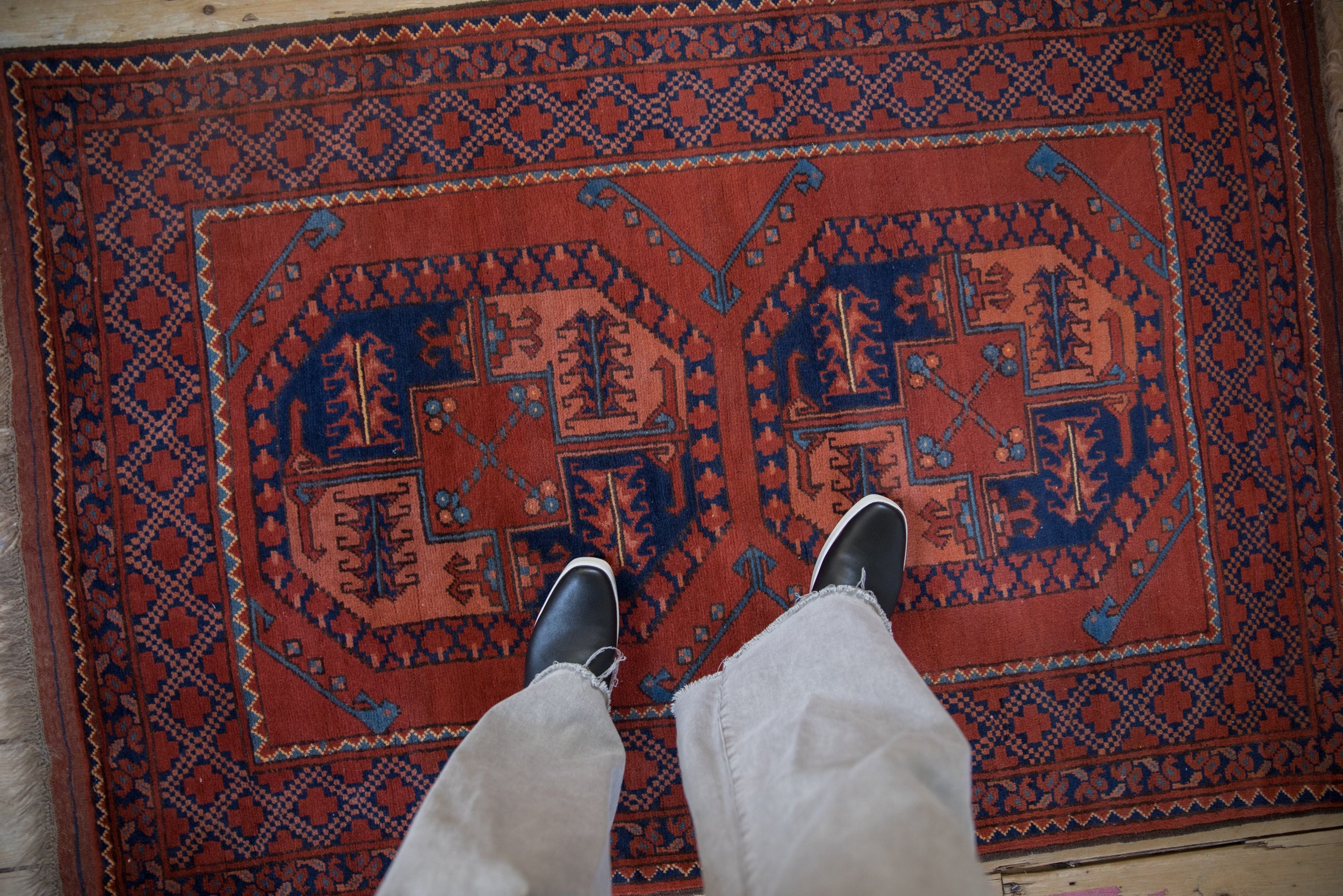 3.5x5 Vintage Pakistani Ersari Design Rug // ONH Item mc001533 Image 1