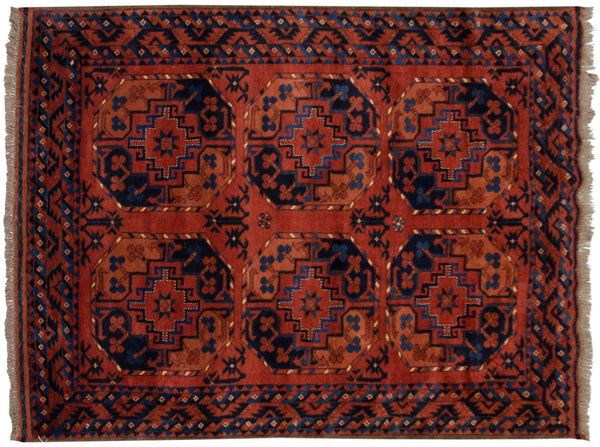 3.5x5 Vintage Pakistani Ersari Design Rug // ONH Item mc001534