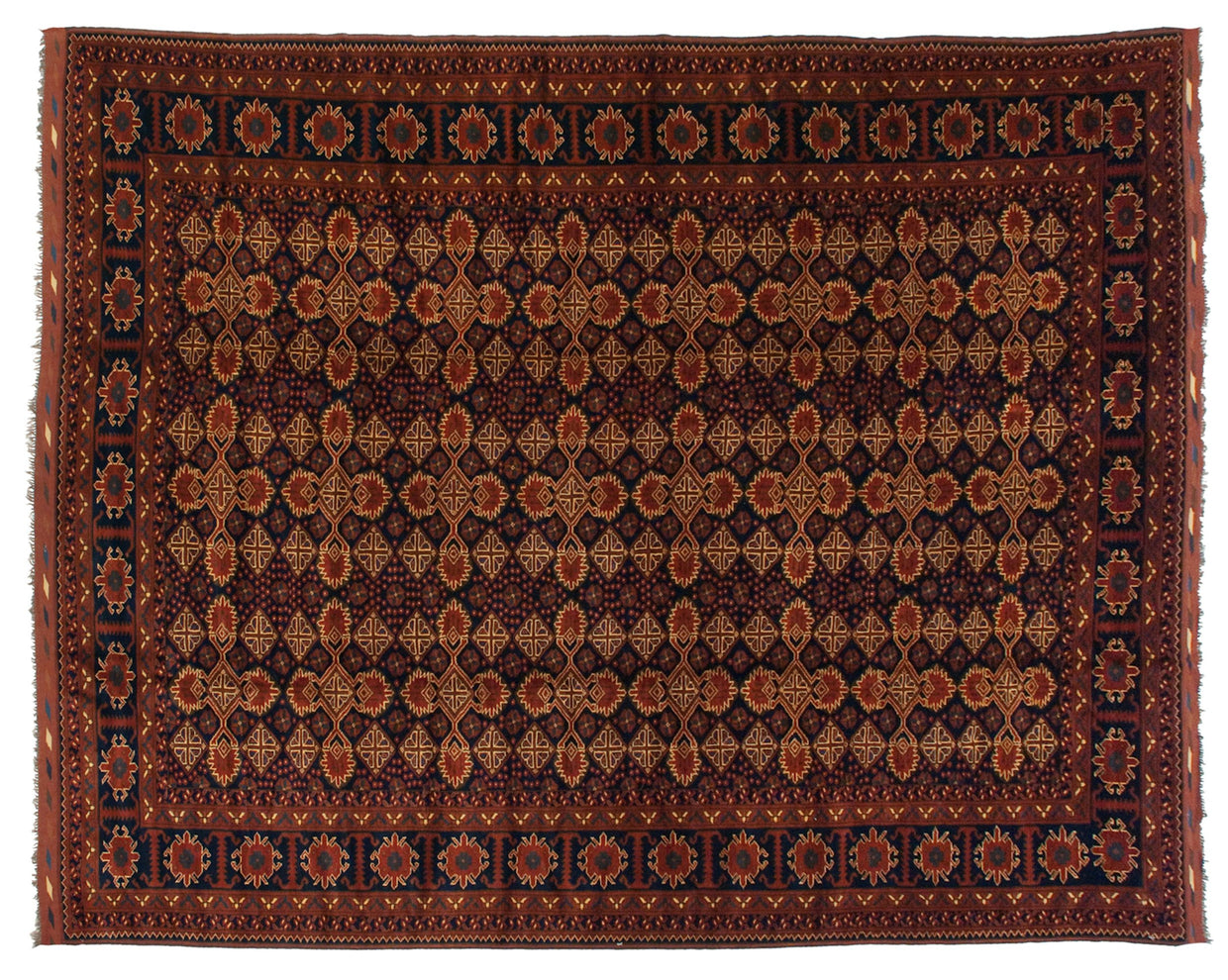 9x11 Vintage Taghan Carpet // ONH Item mc001536