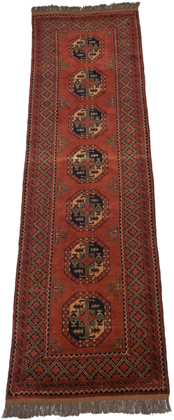 3x10.5 Vintage Pakistani Ersari Design Rug Runner // ONH Item mc001538 Image 2