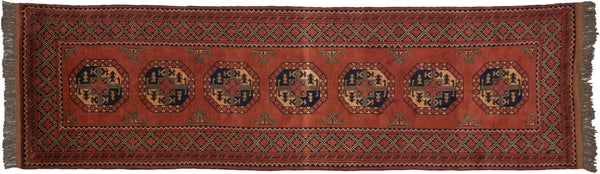3x10.5 Vintage Pakistani Ersari Design Rug Runner // ONH Item mc001538 Image 5