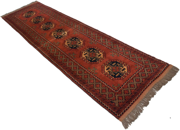 3x10.5 Vintage Pakistani Ersari Design Rug Runner // ONH Item mc001538 Image 6