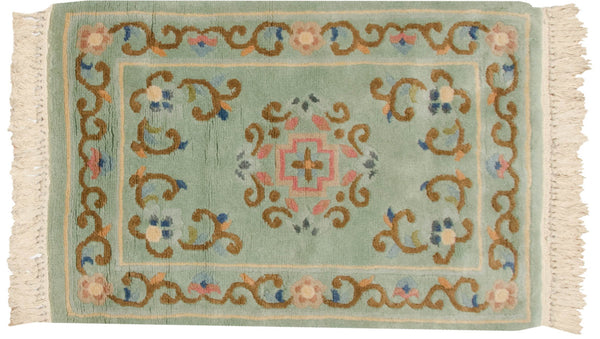 2x3 Vintage Japanese Arts And Crafts Design Rug Mat // ONH Item mc001552