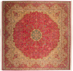 12x12.5 Vintage Bulgarian Kerman Design Square Carpet // ONH Item mc001556 Image 14