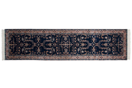 2.5x11.5 Vintage Indian Mohajeran Sarouk Design Rug Runner // ONH Item mc001558