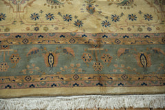 8x8 Vintage Tea Washed Indian Mohajeran Sarouk Design Square Carpet // ONH Item mc001559 Image 4
