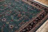 View of the original side cord selvage and full, even pile of a vintage Sarouk design carpet.