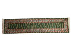 2.5x12 Vintage Indian Arts And Crafts Design Rug Runner // ONH Item mc001563