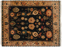 8x10 Vintage Tea Washed Indian Azeri Design Carpet // ONH Item mc001565