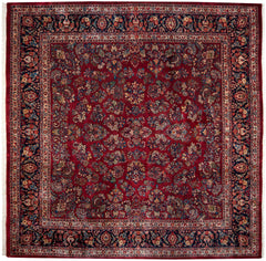 12x12 Vintage Fine Sarouk Square Carpet // ONH Item mc001570