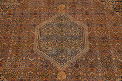 8x8.5 Vintage Tea Washed Indian Bijar Design Square Carpet // ONH Item mc001581 Image 6