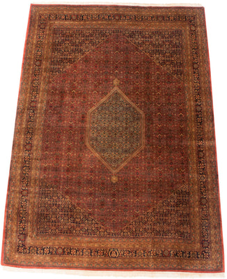 10x14 Vintage Tea Washed Indian Bijar Design Carpet // ONH Item mc001582 Image 1