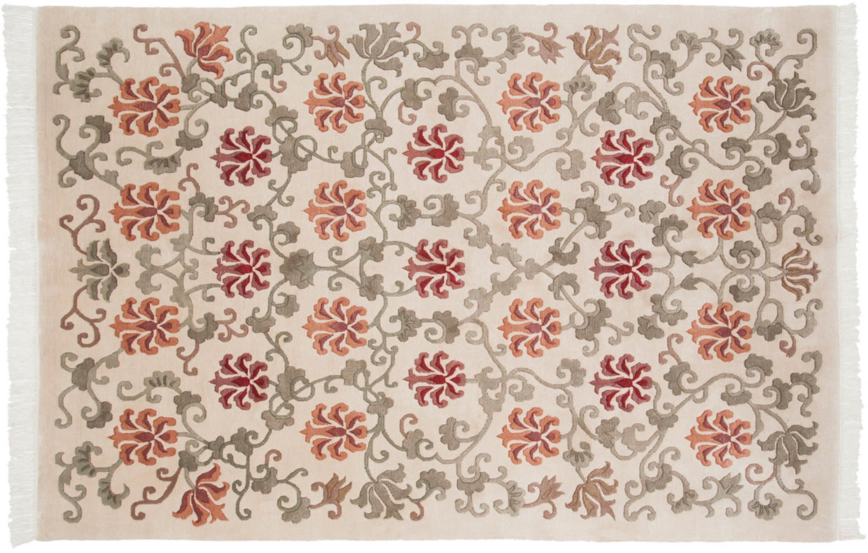 6x9 Vintage Indian Arts And Crafts Design Carpet // ONH Item mc001585