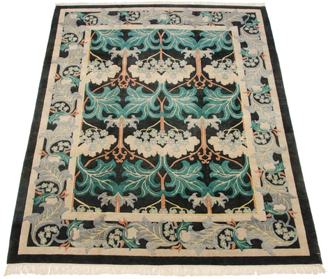 8x10.5 Vintage Indian William Morris Design Carpet // ONH Item mc001586 Image 1