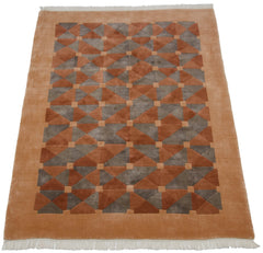 6x8.5 Vintage Indian Art Deco Design Carpet // ONH Item mc001589 Image 2