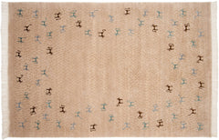 6x9 New Indian Folk Art Design Carpet // ONH Item mc001595