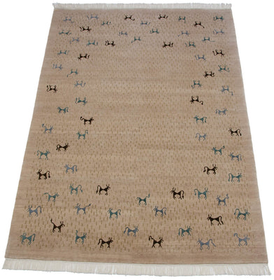 6x9 New Indian Folk Art Design Carpet // ONH Item mc001595 Image 1