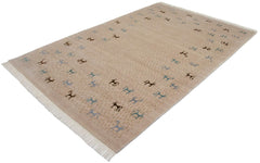 6x9 New Indian Folk Art Design Carpet // ONH Item mc001595 Image 8