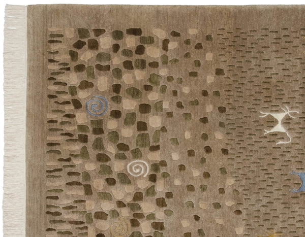 6x9 New Indian Folk Art Design Carpet // ONH Item mc001596 Image 3