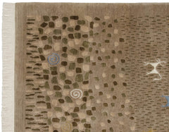 6x9 New Indian Folk Art Design Carpet // ONH Item mc001596 Image 3